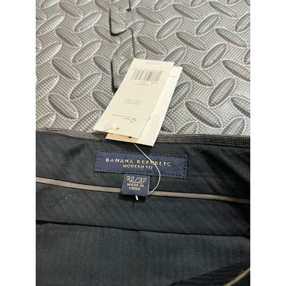 NWT Banana Republic Pants Mens 32x32 Gray Wool Mordern Fit Straight Leg Formal - Picture 4 of 10